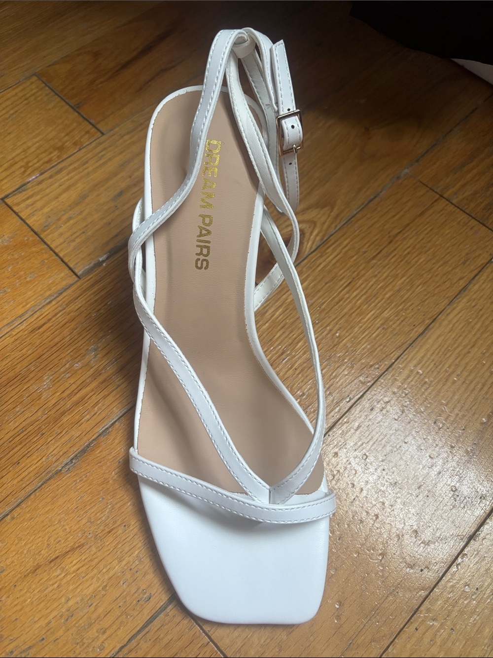 Dream Pairs Woman Square Toe Ankle Strap High Heel Sandals